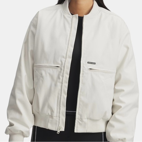 Womens Under Armour Expanse Sherpa Fleece Lined Loose Bomber Jacket XL MSRP $130 - Picture 6 of 8